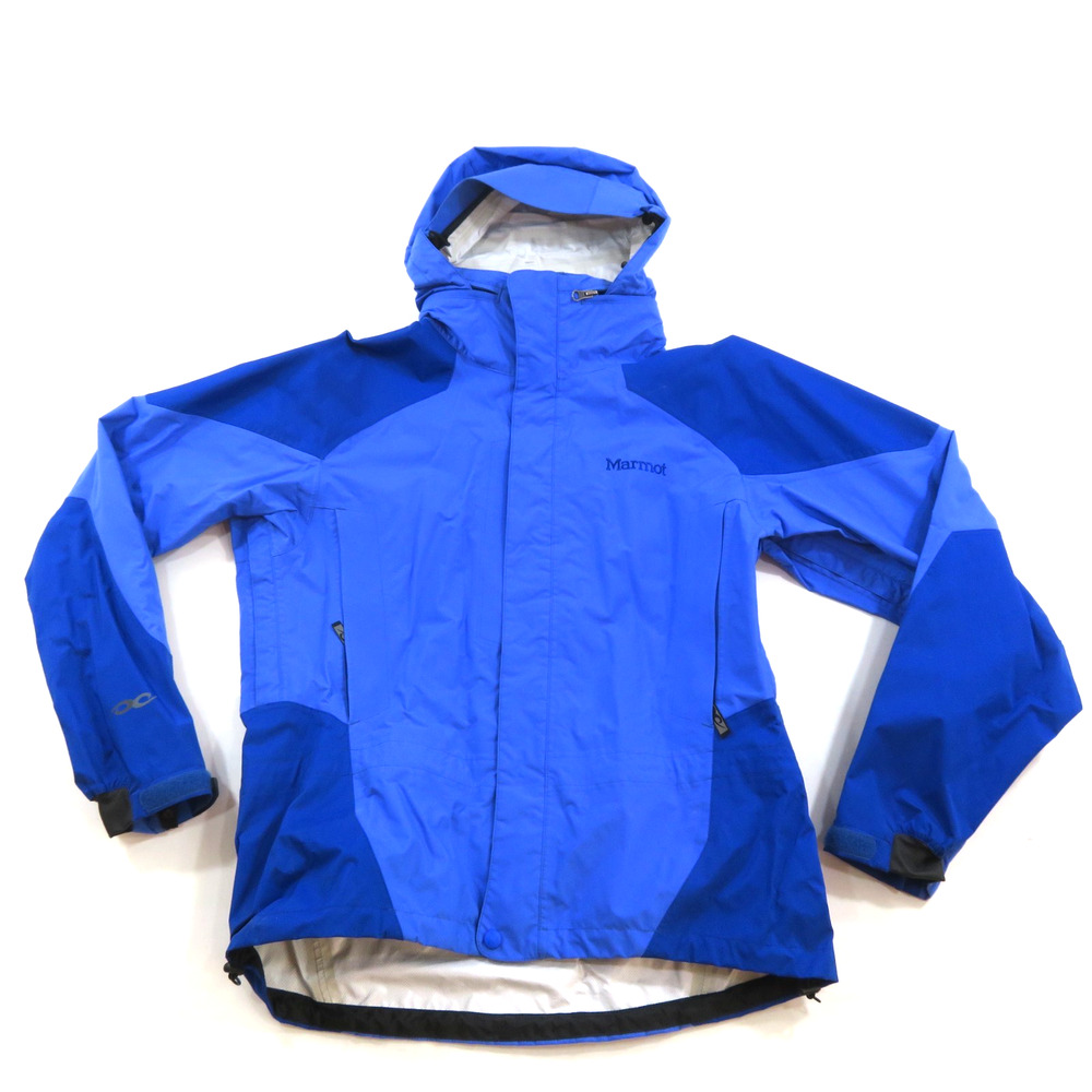 Marmot Rain Jacket Blue Full Zip Hoodie Nylon Jacket Sz S